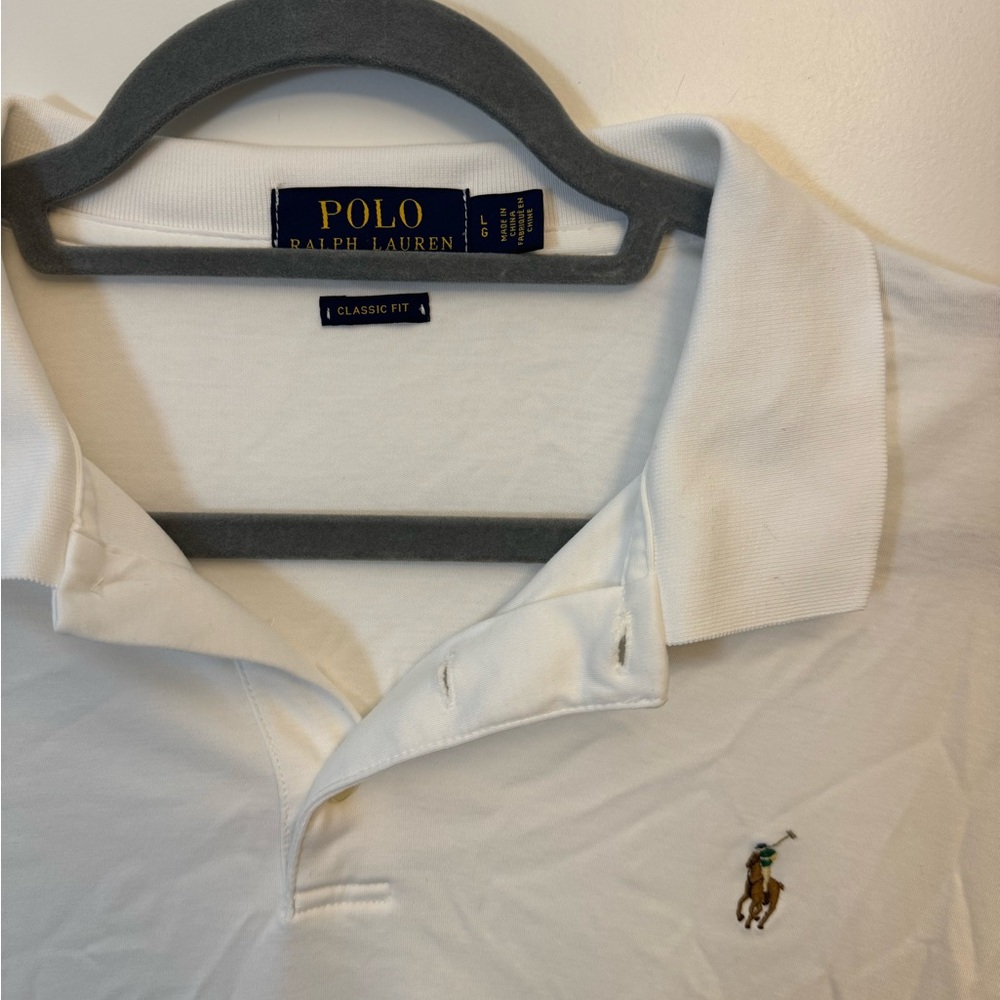 Ralph Lauren Classic White Polo with Embroidered Logo
